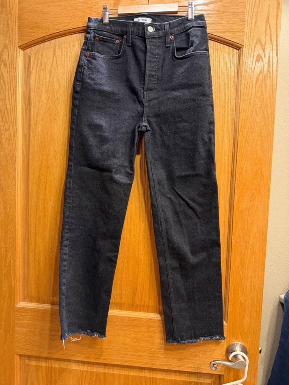 RE/DONE High-Rise Straight Women’s  Jeans - Black size 28
